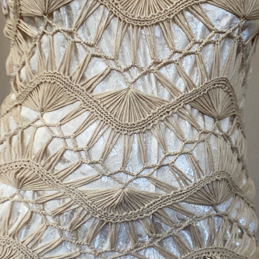 70s Crochet Vintage Dress - Unlined